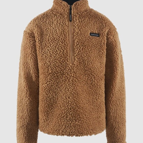 District Vision - Heavyweight Half-Zip Pile Fleece, Sand Medium - Picture 1 of 3